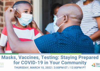 Masks, Vaccines, Testing: Staying Prepared for COVID-19 in Your Community