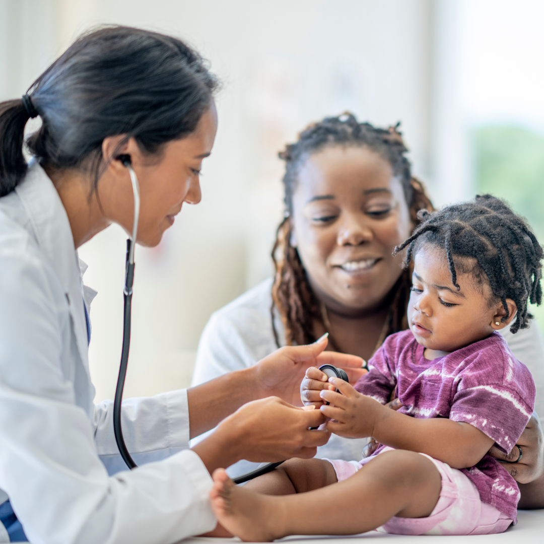 a person and a baby with a stethoscope